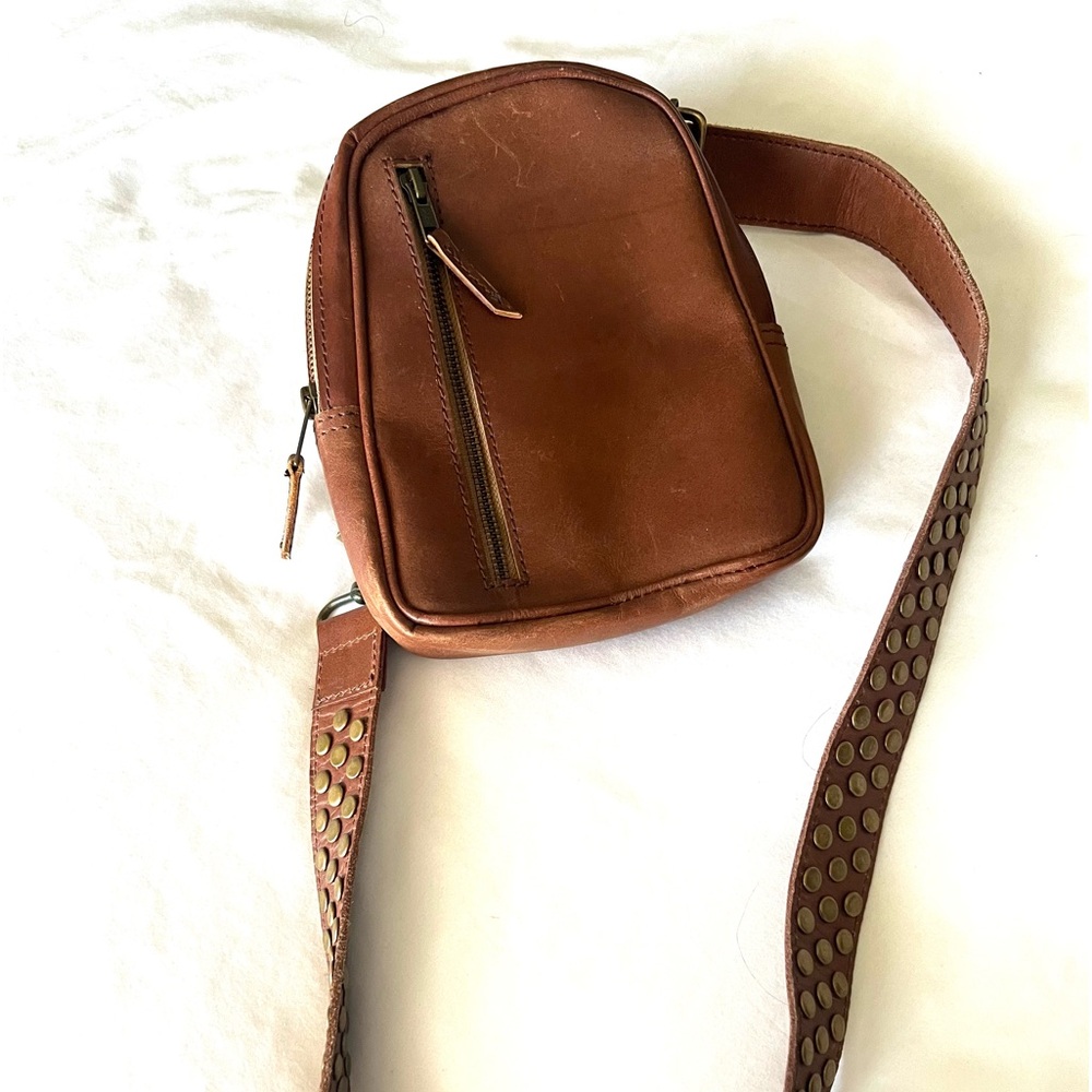 Brown Leather Sling Bag